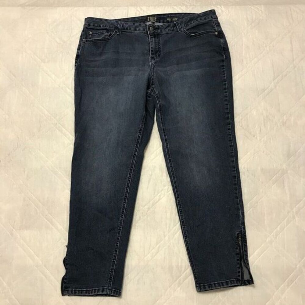 True Craft Ankle Skinny blue jeans size 20W Ankle Zip